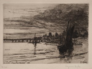 Battersea Brug door Francis Seymour Haden