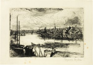 Battersea Reach door Francis Seymour Haden