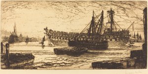 Het uiteenvallen van de Agamemnon door Francis Seymour Haden