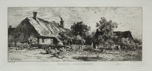 Bourgondische Huisjes door Francis Seymour Haden