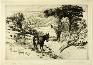 Challow Boerderij door Francis Seymour Haden