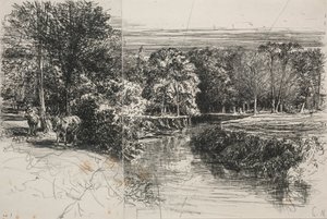 Dundrum-rivier en de twee ezels