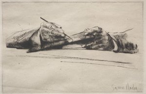 Handen Droogpunt door Francis Seymour Haden