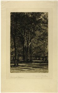 Kensington Gardens, nr. II (grote plaat) door Francis Seymour Haden