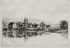 Kidwelly Town, 1859 door Francis Seymour Haden