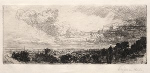 Uit het Studiekamerraam door Francis Seymour Haden