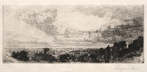 Uit het studieraam door Francis Seymour Haden