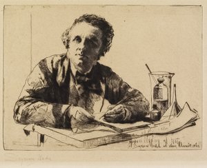 Portret van Francis Seymour Haden (Nr. 2) (Tijdens het etsen), 1862