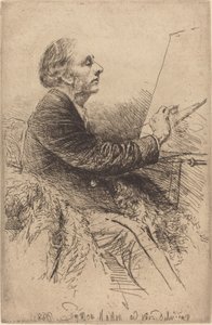 Zelfportret aan de Ezelschilder door Francis Seymour Haden