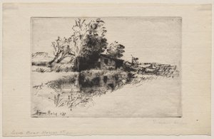 Het kleine boothuis door Francis Seymour Haden