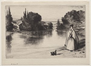 Het jaagpad door Francis Seymour Haden
