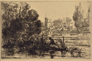 Twickenham Kerk door Francis Seymour Haden