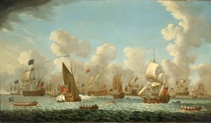 Marine tijdschrift in Spithead, Engeland, in 1767 door Francis Swaine
