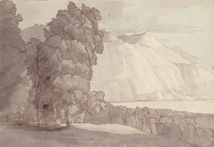 Landschap (Meer van Genève) door Francis Towne