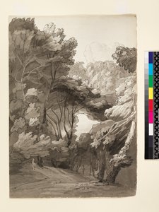 Een Bebost Landschap door Francis Towne