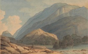 De ingang naar Borrowdale door Francis Towne