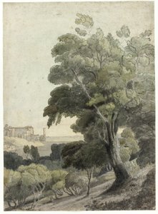 Tivoli, met Rome in de Verte door Francis Towne