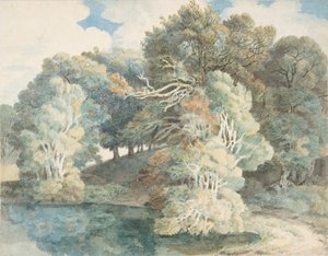 Bomen bij het Meer, Peamore Park, nabij Exeter, Devon, 1790-1810