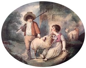 De Kleine Herderin door Francis Wheatley