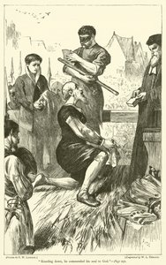 Knielend beval hij zijn ziel aan God door Francis Wilfred Lawson