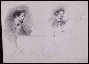 Portret van Arnold Dolmetsch door Francis Wilfred Lawson