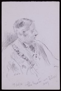 Portret van FL Griggs door Francis Wilfred Lawson