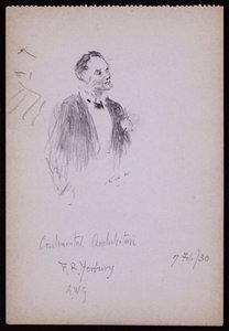 Portret van FR Yerbury door Francis Wilfred Lawson