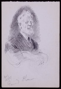 Portret van George Bernard Shaw door Francis Wilfred Lawson