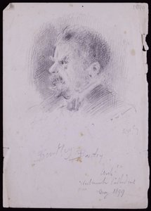 Portret van JF Bentley door Francis Wilfred Lawson