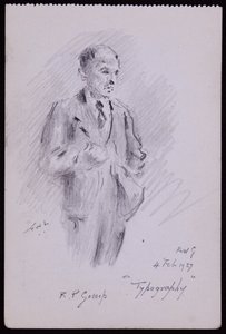 Portret van R Percy Gossop door Francis Wilfred Lawson