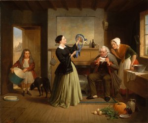 De nieuwe bonnet door Francis William Edmonds