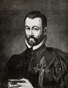 Portret van Benito ARIAS MONTANO (1527-1598), Spaanse humanist en theoloog, gebaseerd op een schilderij van Francisco Pacheco