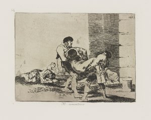Naar de begraafplaats, pl. 56 uit de serie Los desastres de la guerra (De rampen van de oorlog) door Francisco de Goya