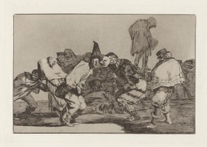 Disparate de carnabal, ook bekend als Alegrias antruejo, que mañana seras ceniza, uit de serie Los disparates door Francisco de Goya
