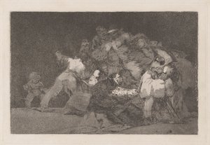 Disparate general (Algemene Dwaasheid), ook bekend als Unas de Gato y Habito de Beato (De Klauwen van een Kat en de Kleding van een Toegewijde), uit de serie Los disparates (Los proverbios)