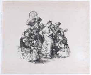 El vito De Andalusische dans, ca. 1825-1826 door Francisco de Goya