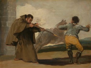 Broeder Pedro schiet El Maragato neer terwijl zijn paard wegrent, c. 1806