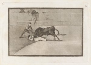 La desgraciada muerte de Pepe Illo en la plaza de Madrid, Plaat 33 uit La tauromaquia door Francisco de Goya