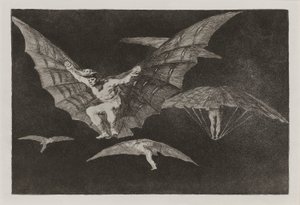 Manier van vliegen, ook bekend als Waar een wil is, is een weg door Francisco de Goya