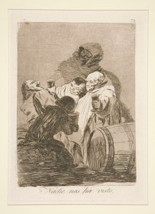 Nadie nos ha visto (Niemand heeft ons gezien), pl. 79 uit de serie Los caprichos door Francisco de Goya