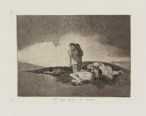 No hay quien los socorra. (Er is niemand om hen te helpen.), pl. 60 uit de serie Los desastres de la guerra (De Rampen van de Oorlog) door Francisco de Goya