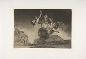 Plaat 10 uit de Disparates: De paardenontvoerder, ca. 1816-23 gepubliceerd 1864