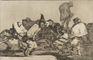 Plaat 14 uit de Disparates: Carnaval Dwaasheid door Francisco de Goya