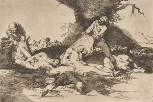 Plaat 16 uit De rampen van de oorlog Los Desastres de La Guerra: Zij..., 1810 gepubliceerd 1863