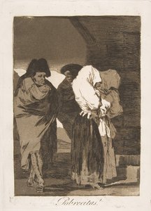 Plaat 22 uit Los Caprichos: Arme meisjes! Pobrecitas! door Francisco de Goya