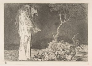 Plaat 2 uit de Disparates: Dwaasheid van Angst, ca. 1816-23 gepubliceerd ca. 1848 door Francisco de Goya