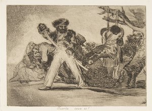 Plaat 31 uit De Rampen van de Oorlog: Dat..., 1810 gepubliceerd 1863 door Francisco de Goya