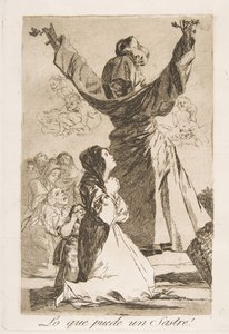 Plaat 52 uit Los Caprichos: Wat een kleermaker kan doen! Lo que puede un Sastre! door Francisco de Goya
