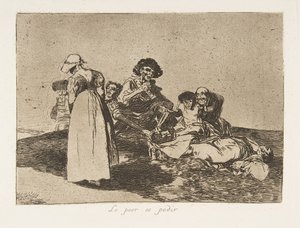 Plaat 55 uit De rampen van de oorlog Los Desastres de la Guerra, 1811-12 gepubliceerd 1863 door Francisco de Goya
