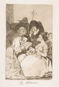 Plaat 57 uit Los Caprichos: De afstamming, 1799
